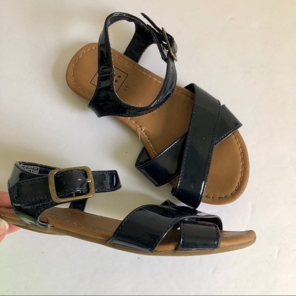 Gap Navy Blue Sandals Ankle Strap 11 Girls - Picture 2 of 5